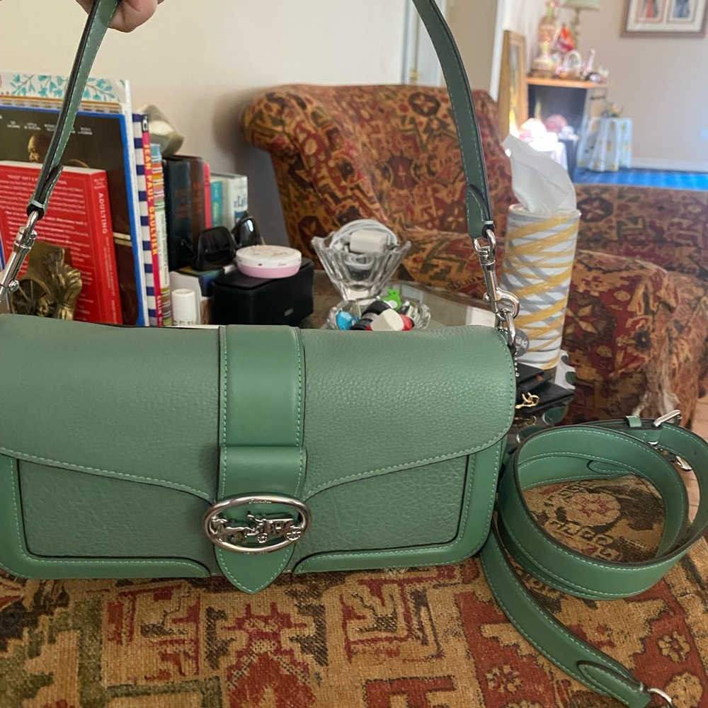 Coach Georgie Mint Green Bag With Straps NWT